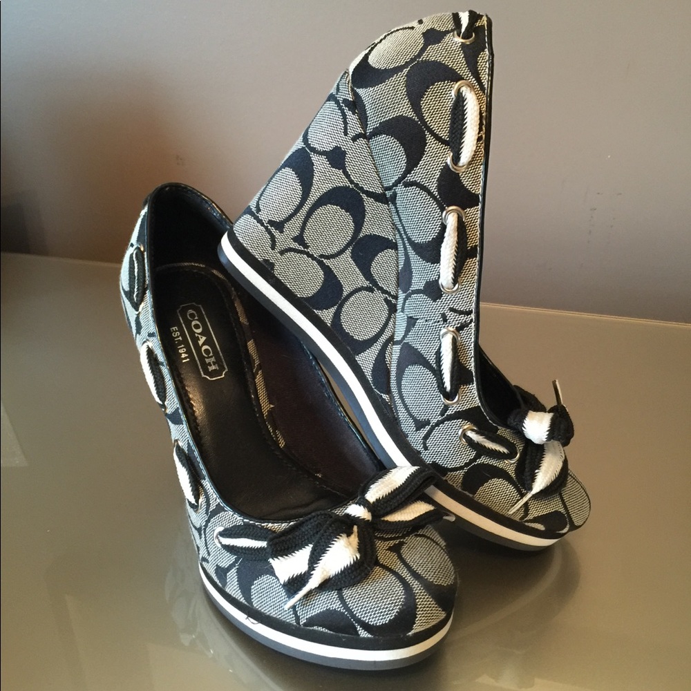 COACH Closed Toe Wedge Shoes
