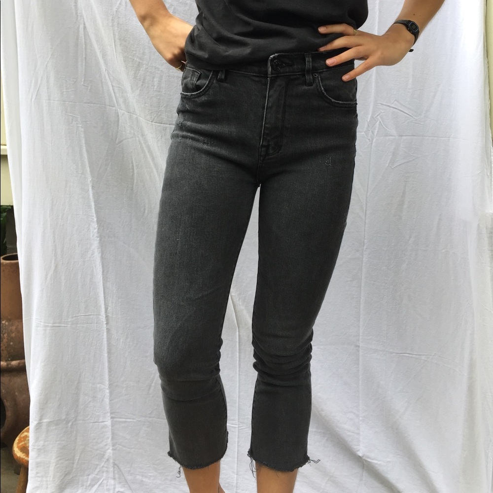 black stretch denim