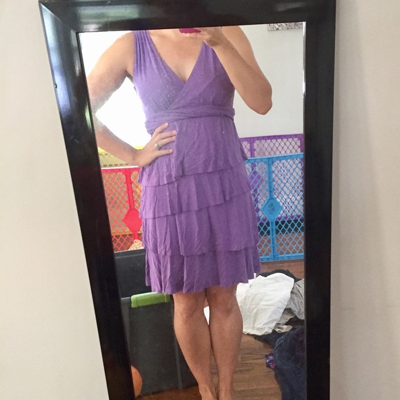 ⭐️3/$20 New York & Co small stretch ruffle dress - Picture 2 of 5