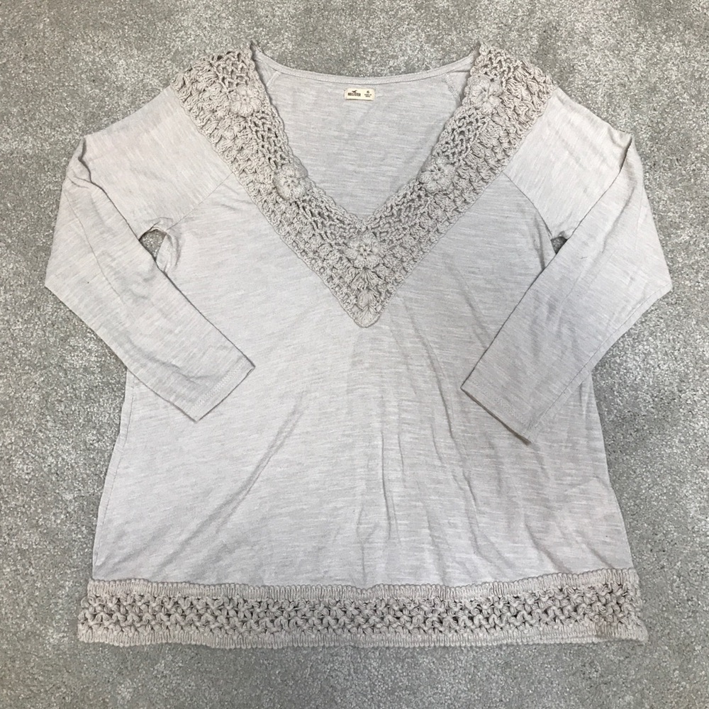 Hollister Quarter Sleeve With Knitted Designing