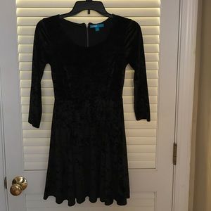 Black velvet dress