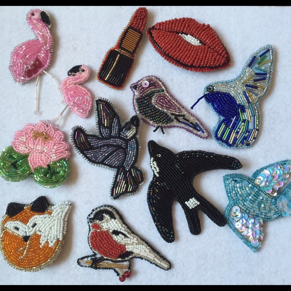 Handmade pins and brooches