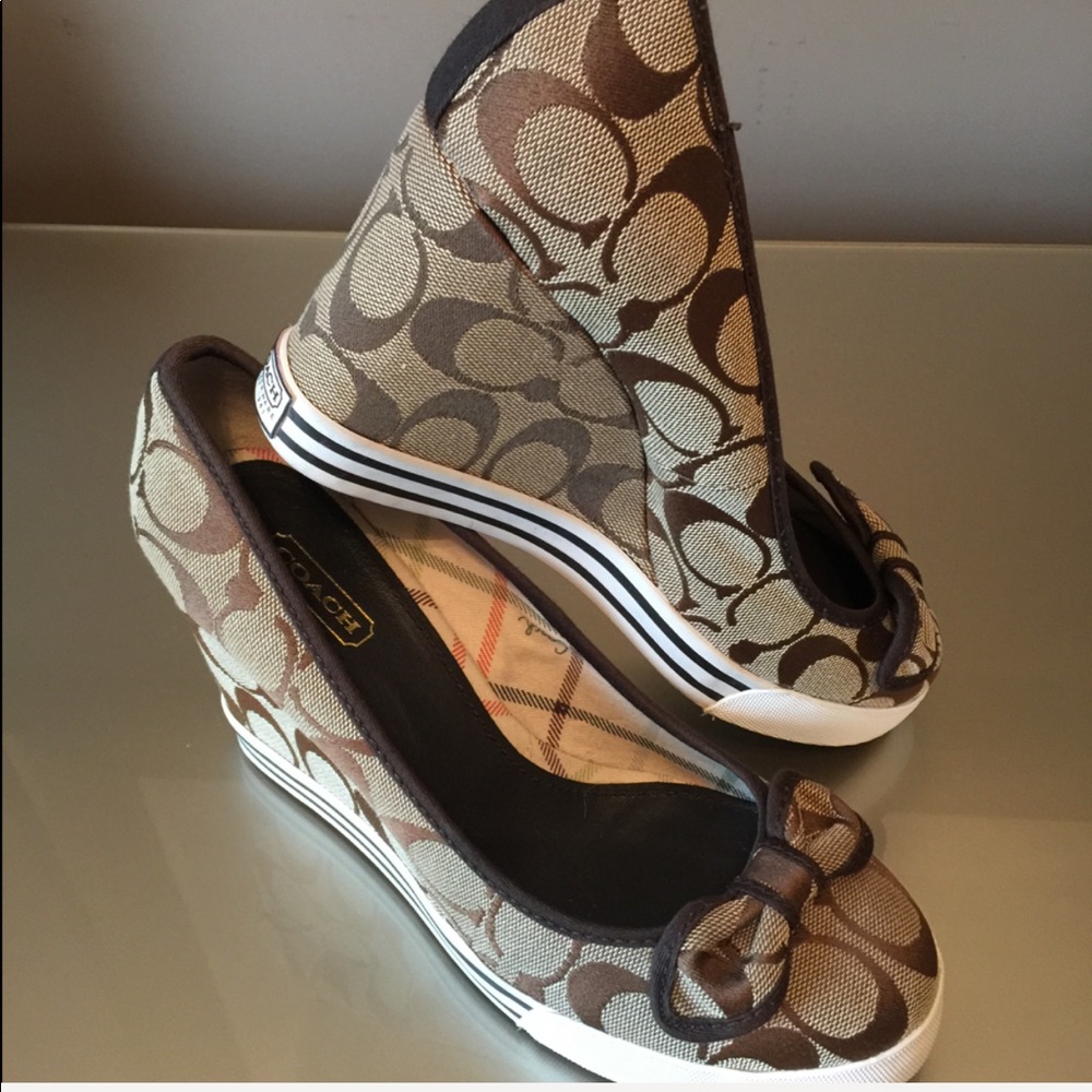 COACH Closed Toe Wedge Shoes