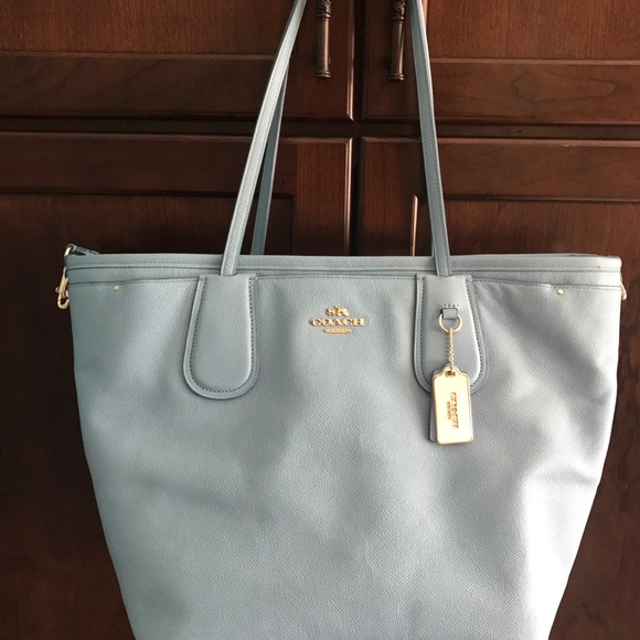 Pebbled Leather COACH Diaper Bag