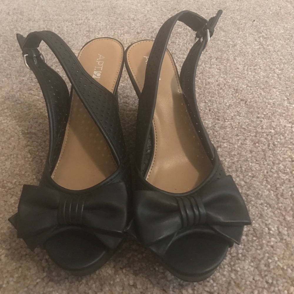 Black wedges brand new without tags!!