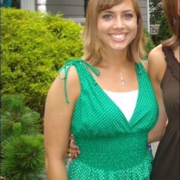 ⭐️3/$20 My Michelle green polka dot summer dress - Picture 3 of 4