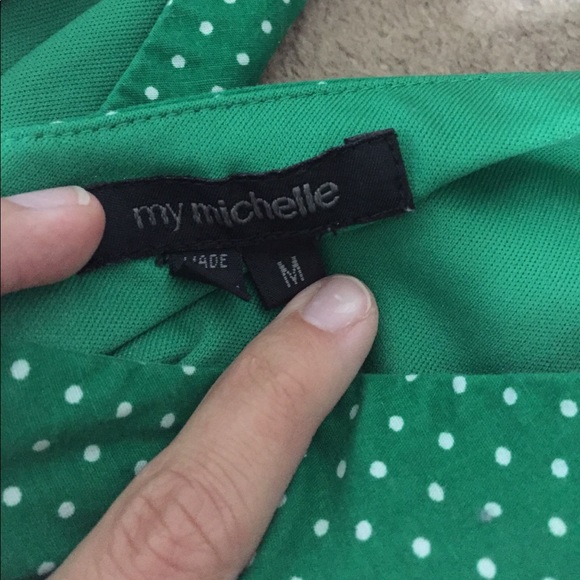 ⭐️3/$20 My Michelle green polka dot summer dress - Picture 4 of 4