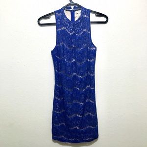 Lacy Blue Mini Dress