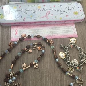 Brighton Breast cancer jewelry set