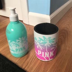 PINK palm leaves & tiare flower lotion