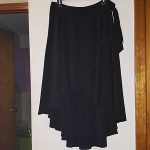 Express hi-low Black flowy skirt size 8
