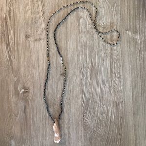 Long stone necklace