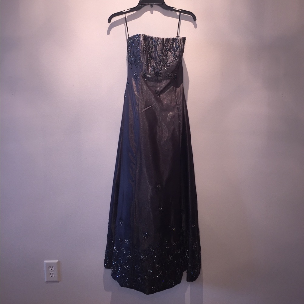 Grey/Silver Jovani ball gown