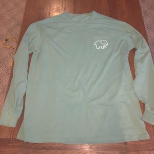 Teal Ivory Ella Paisley Print Long Sleeve Shirt