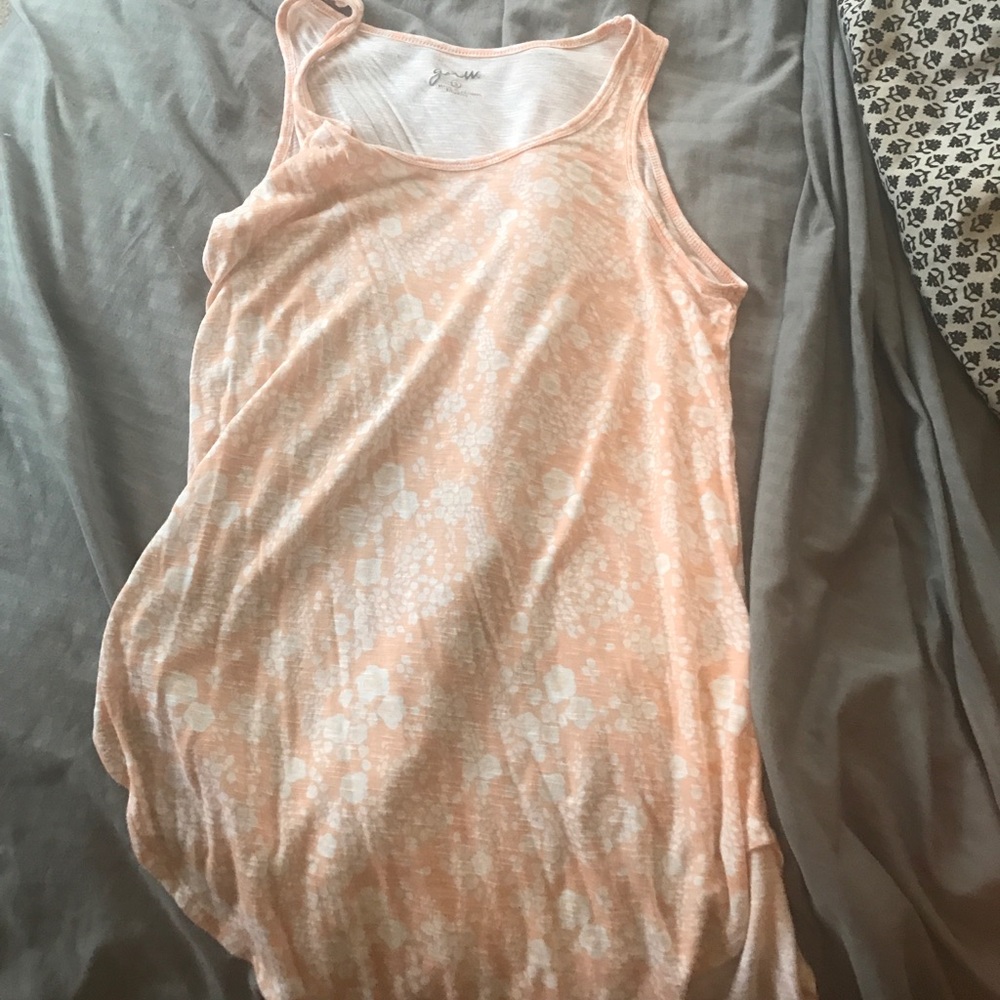 Pink and white tank top