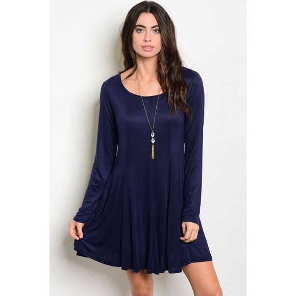 🆕Wine scoop neck tunic skater dress - Picture 3 of 4