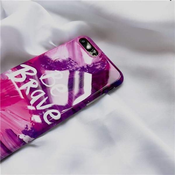 iPhone BE BRAVE Marble/Painted Case - Picture 2 of 4