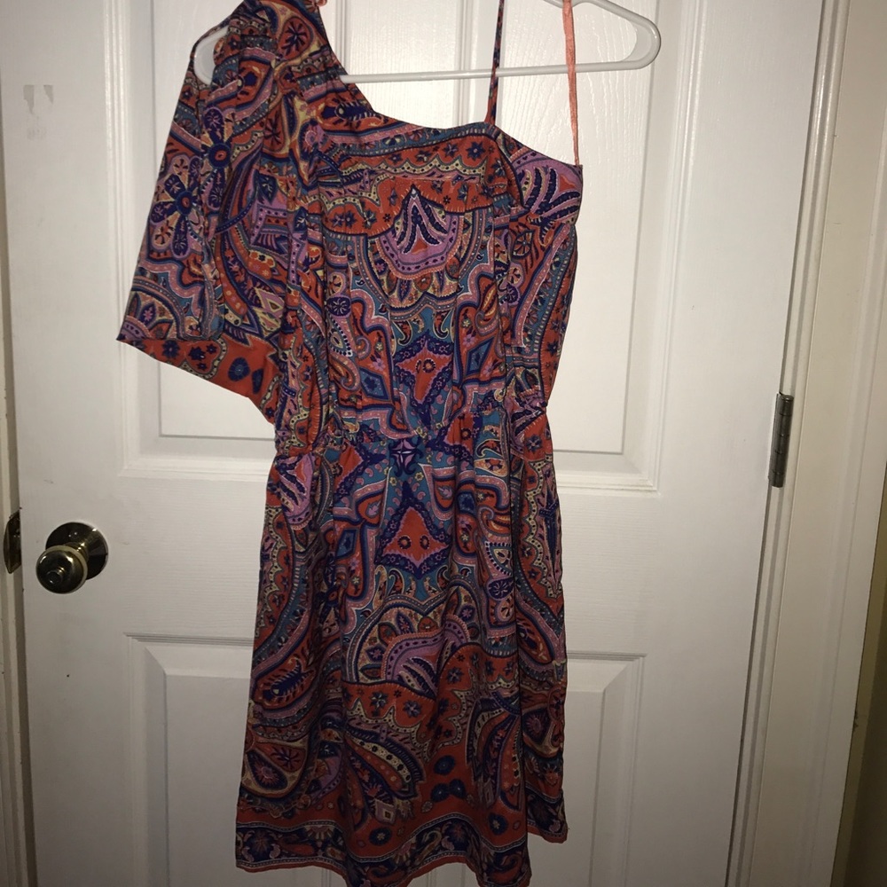 Multi-colored off the shoulder "ANGIE" dress