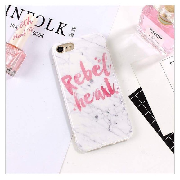 iPhone REBEL HEART Marble Case - Picture 5 of 6