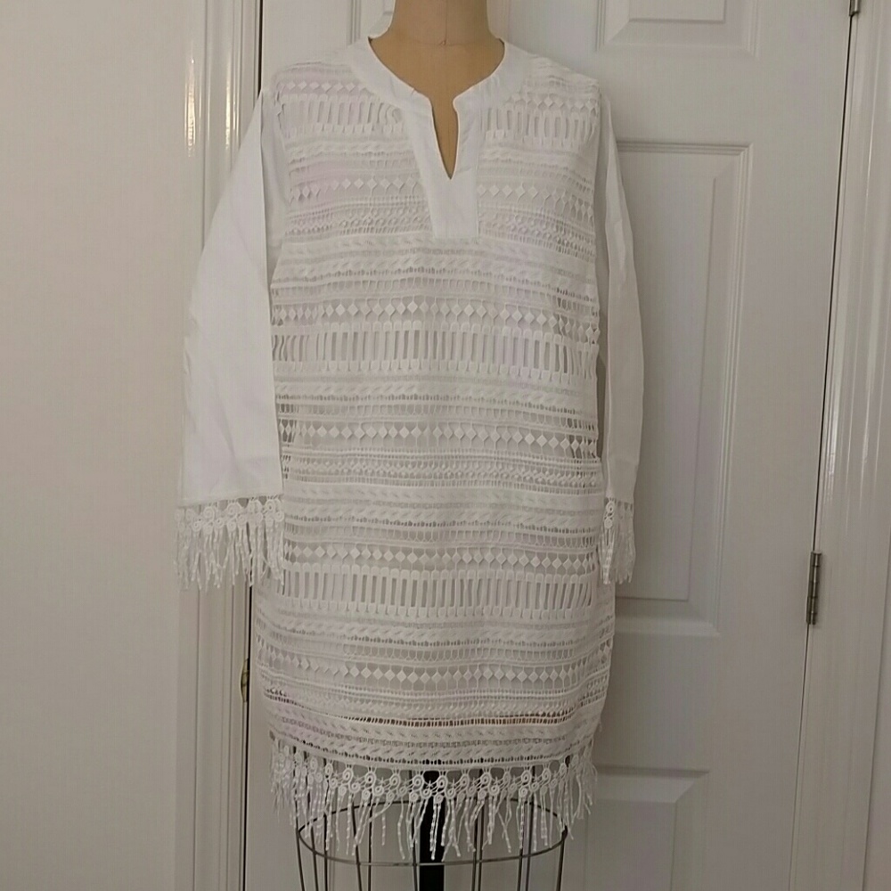 Vicki Wayne Eyelet Tunic