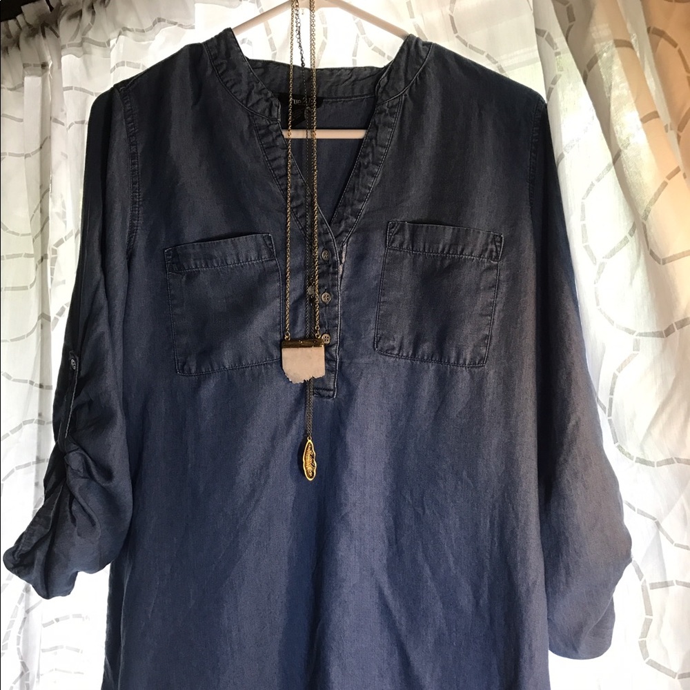 Soft denim tunic