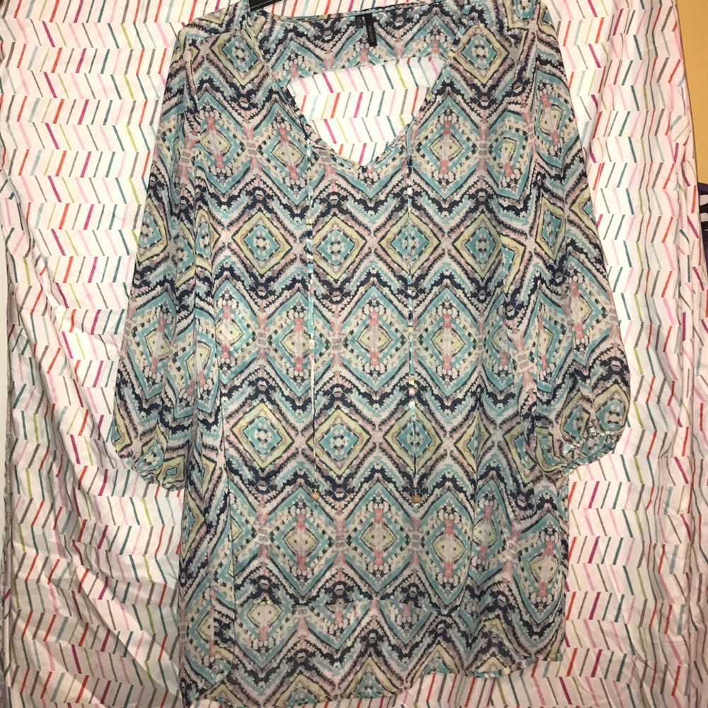 Colorful blouse!