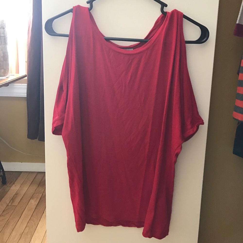DKNY shoulderless shirt