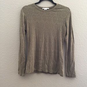 CAbi long sleeve olive green shirt size medium
