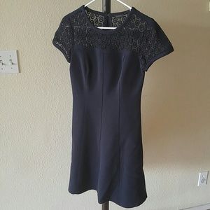 ANN TAYLOR NAVY BLUE DRESS