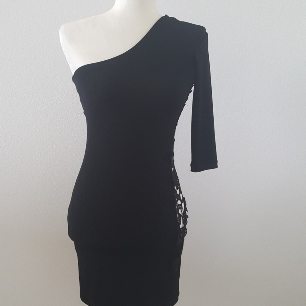 Foreign exchange sexy side lace dress