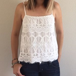 sugarlips white lace top