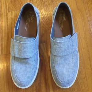 TOMS Grey Metallic Slip-On Shoe