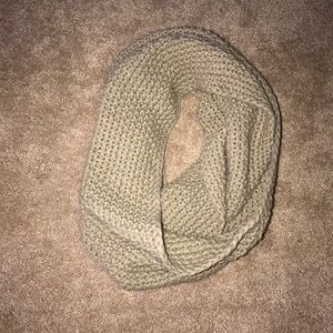 Tan knitted scarf