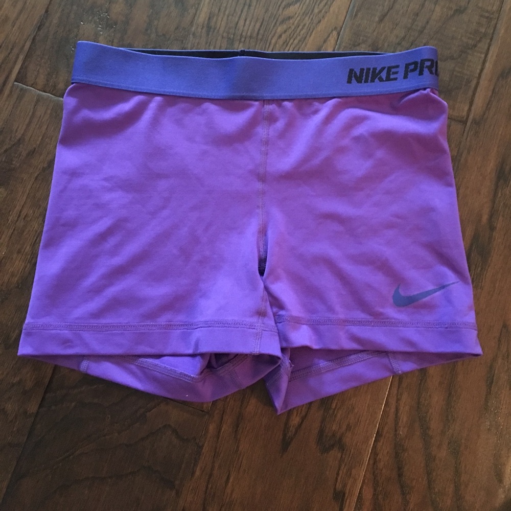 3" Purple Nike Pro Dri-Fit Spandex Training Shorts
