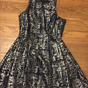 Black dress with silver accents