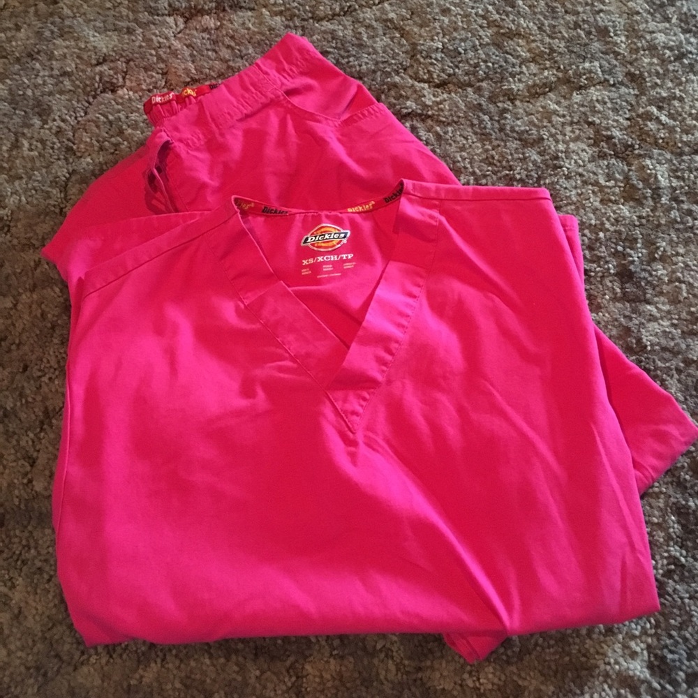 hot pink xs dickies scrubs