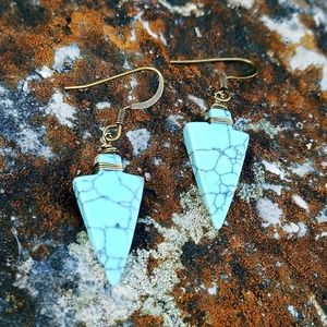 "Gone Native"- Turquoise Arrow Head Earings