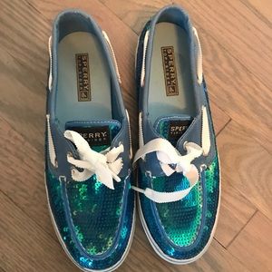 Sparkly Sperries! Bought for cubs World Serie game