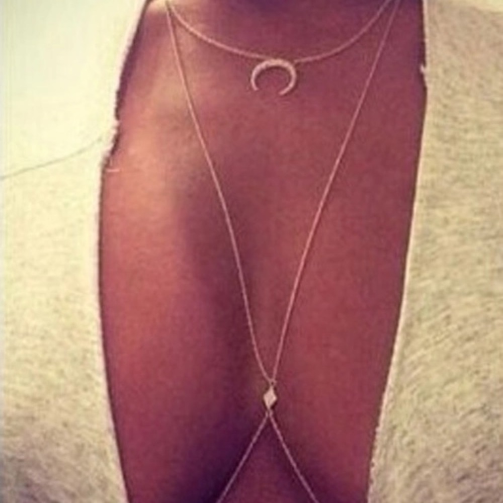 Crossover moon necklace💎