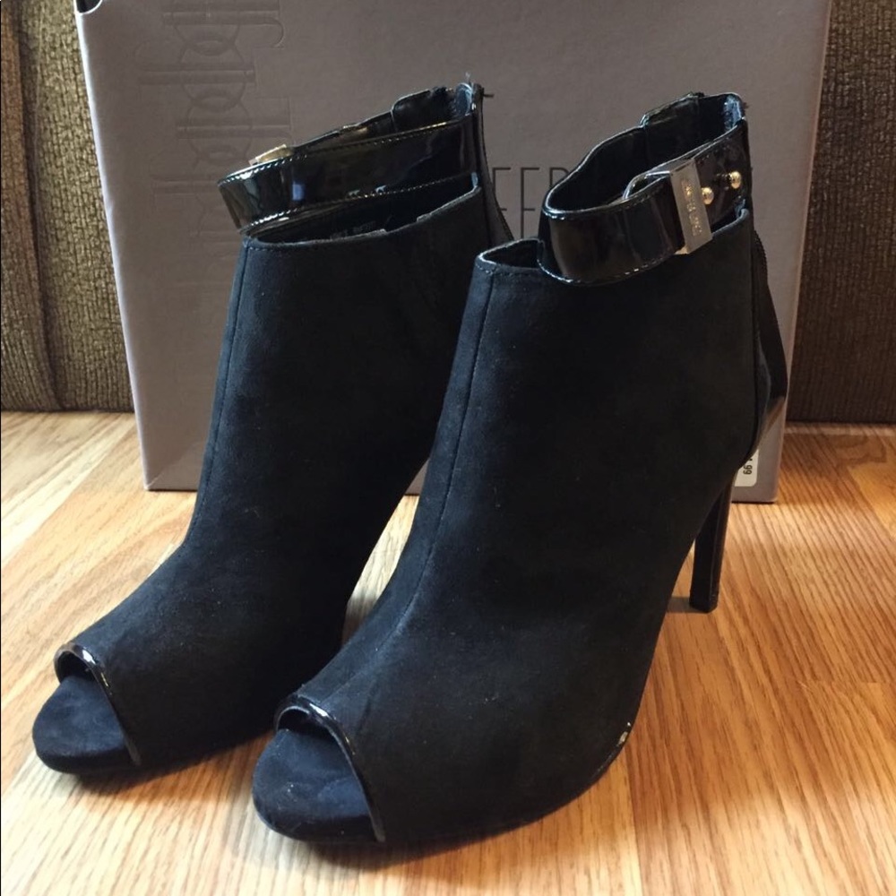JLO Open Toe Heel Booties