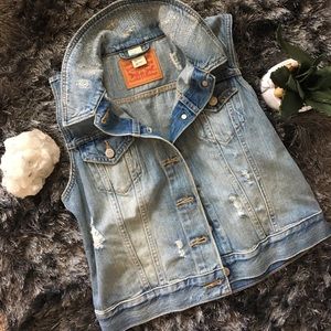 Urban Outfitters distressed Denim Vest