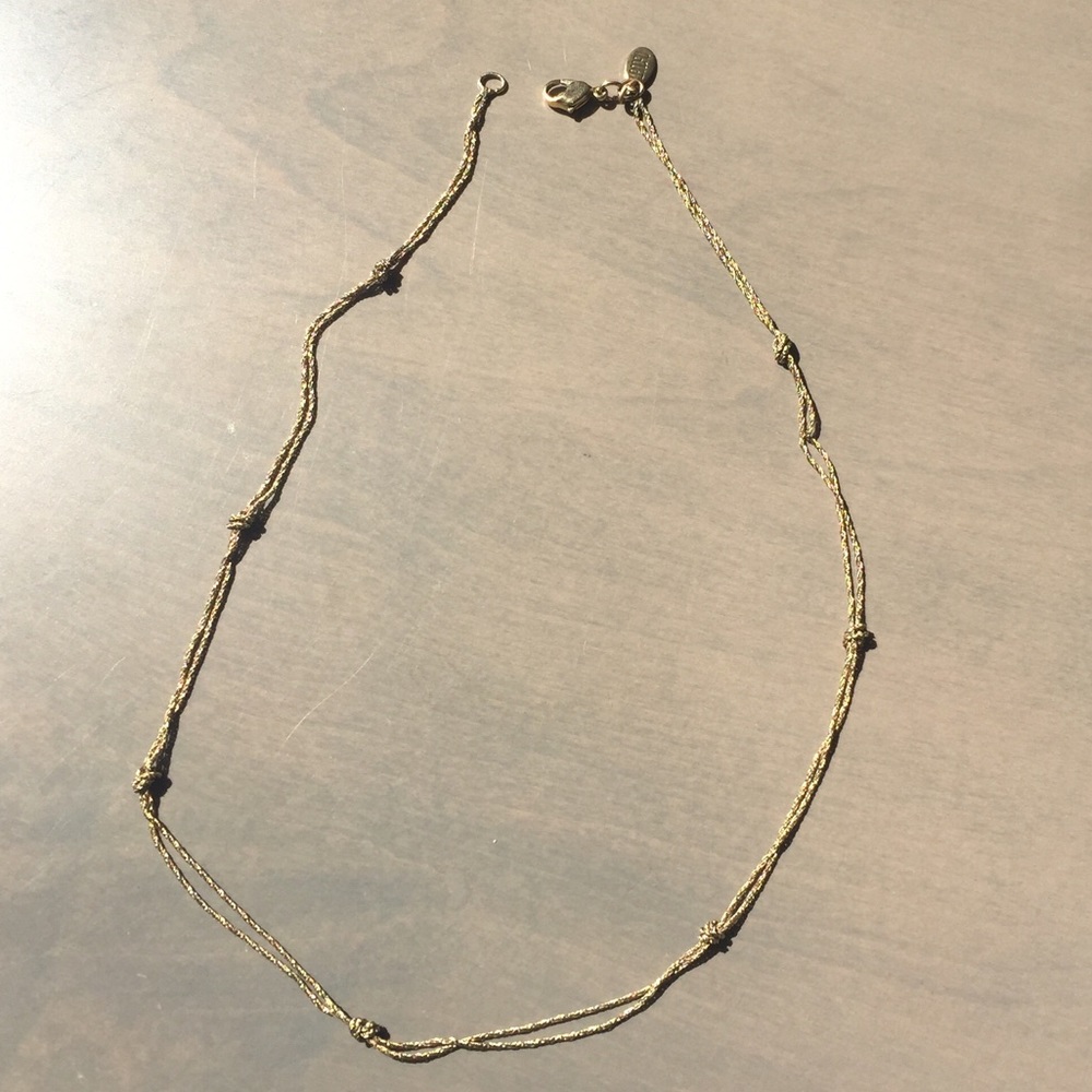 Landau knotted fine chain; necklace/bracelet.