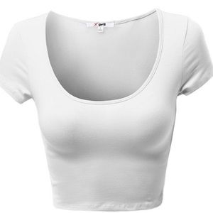 White crop top