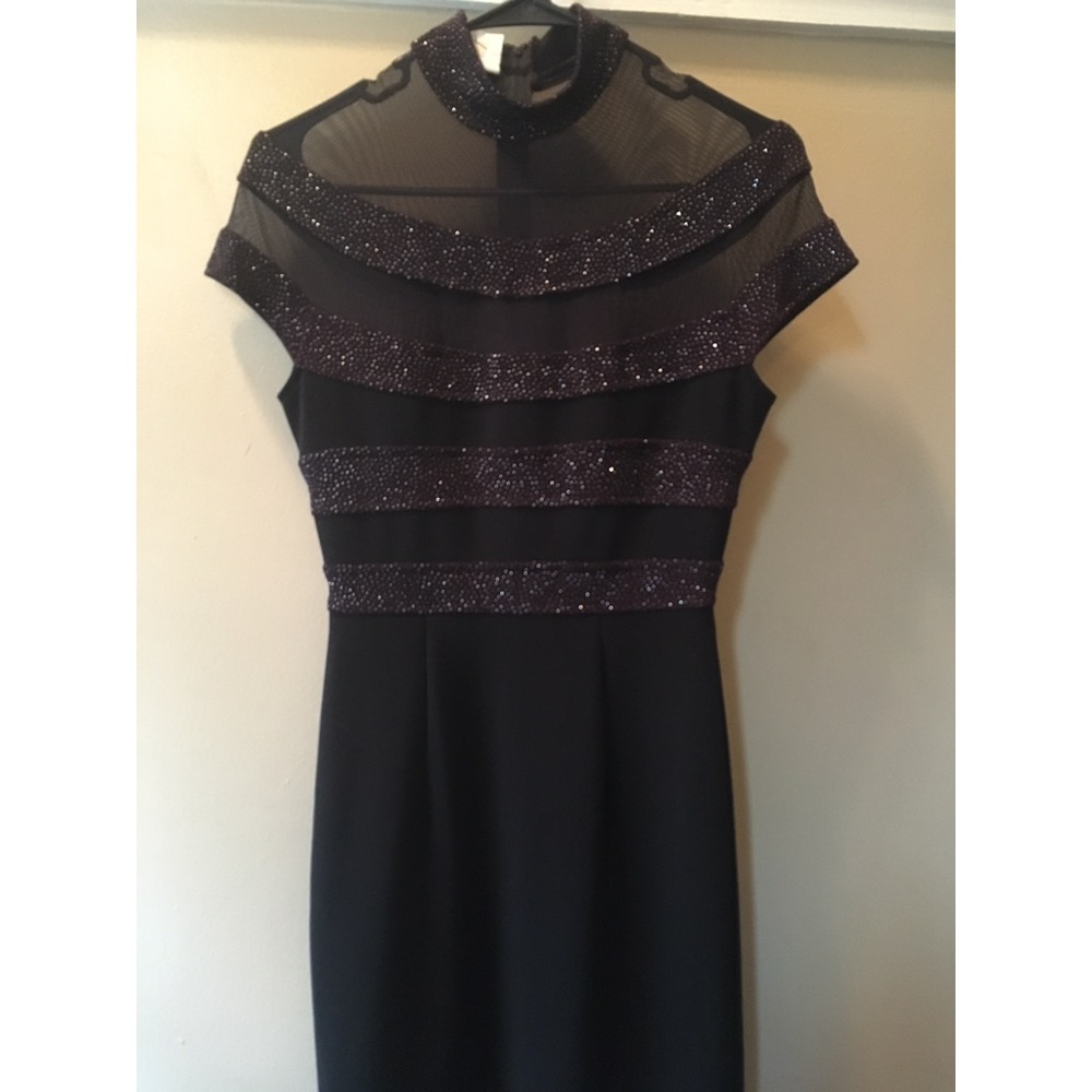 Vintage black full-length formal dress