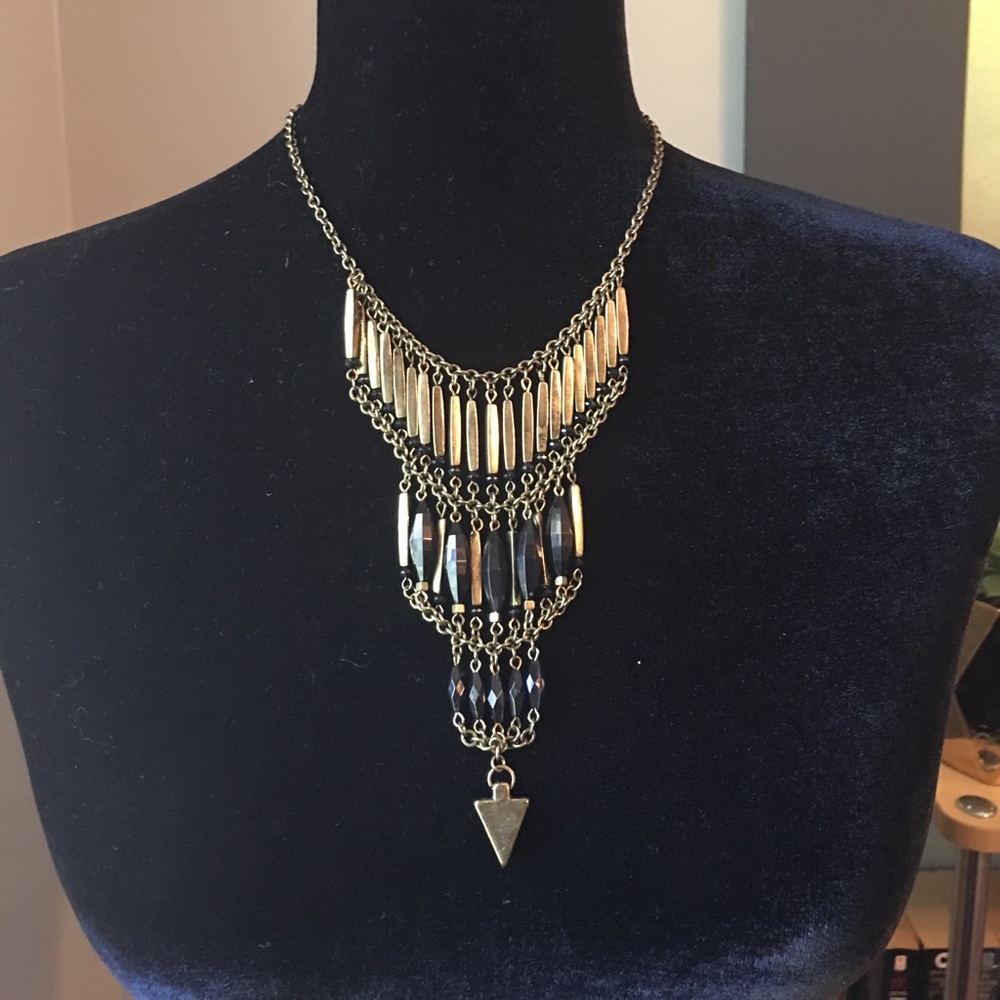 Blank and Gold Necklace