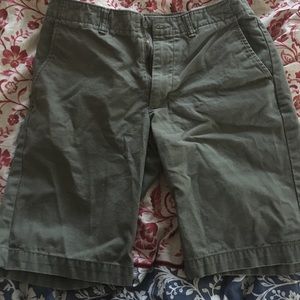 Army green chino shorts