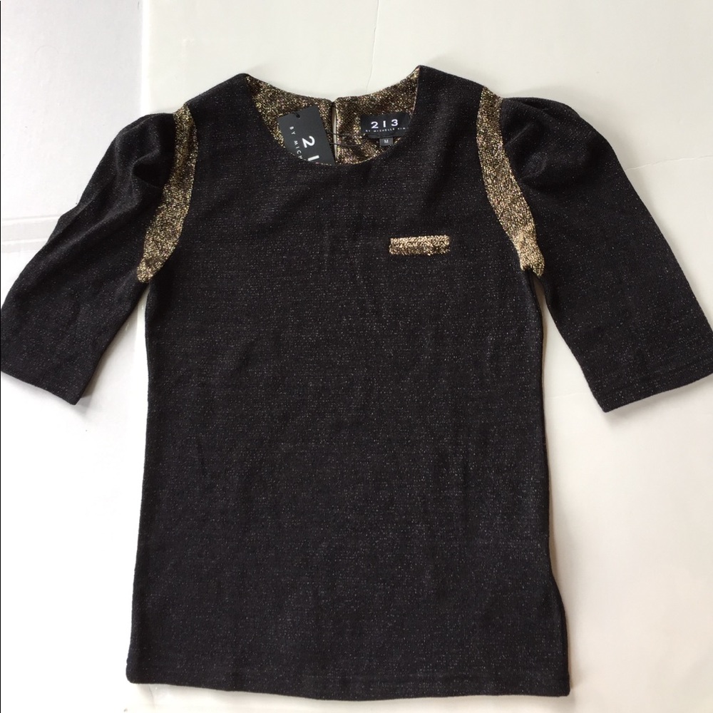 213 by Michelle Kim Sparkle Shirt- NWT
