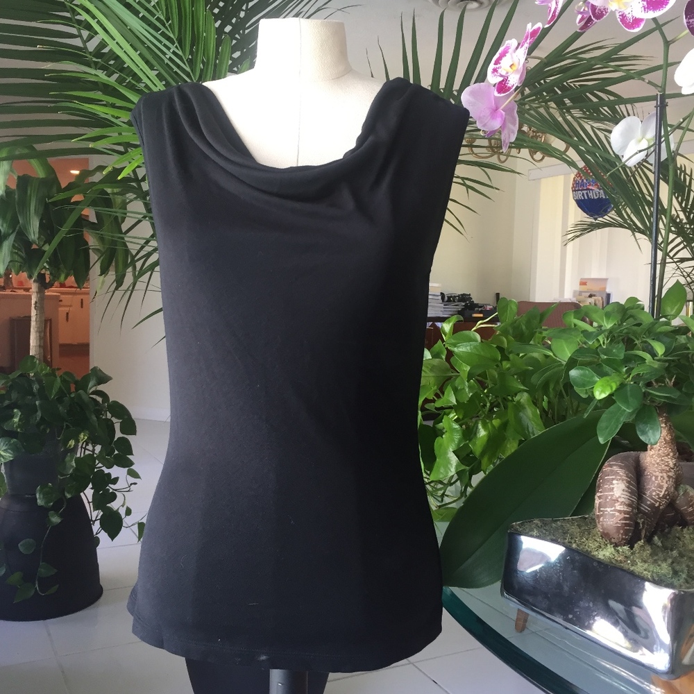 Ann Taylor Loft black dress up blouse