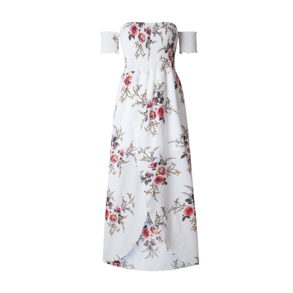 White Floral Maxi DR107 - Picture 4 of 5