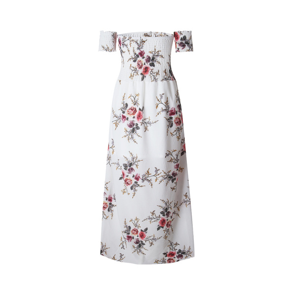White Floral Maxi DR107 - Picture 3 of 5